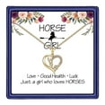 thumbnail image 1 of TURANDOSS Horse Gifts for Women Dainty Heart Initial Pendant Necklace Personalized Necklace for Women, 1 of 6