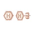 thumbnail image 1 of TURANDOSS Initial Earrings for Women S925 Sterling Silver Post Gold Plated Cute Earrings Hypoallergenic Hexagon Stud Earrings for Women Earrings for Women Jewelry, 1 of 5