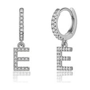 TURANDOSS IEFSHINY Initial Earrings for Women 925 Sterling Silver Post 14K Gold Plated Small Huggie Hoop Earrings Initial Dangle Earrings Hypoallergenic Jewelry Gifts for Women