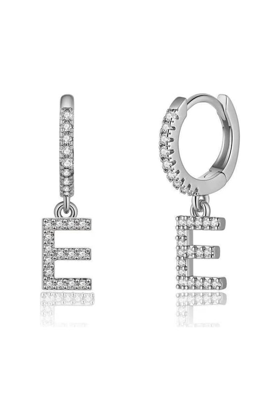 Initial Earrings for Women 925 Sterling Silver Post 14K Gold Plated Small Huggie Hoop Earrings Initial Dangle Earrings Hypoallergenic Jewelry Gifts for Women