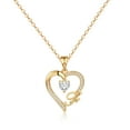 thumbnail image 1 of IEFSHINY Initial Heart Necklace for Women Cubic Zirconia Jewelry Birthday Gifts for Women, 1 of 5