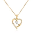 thumbnail image 1 of IEFSHINY Initial Heart Necklace for Women Cubic Zirconia Jewelry Birthday Gifts for Women, 1 of 5