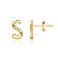 thumbnail image 1 of TURANDOSS Initial Stud Earrings for Women S925 Sterling Silver Post 14K Gold Plated Cubic Zirconia Letter Earrings Hypoallergenic Dainty Initial Earrings for Women Women, 1 of 6