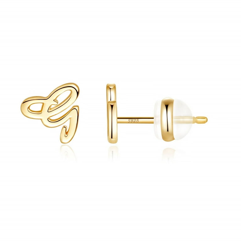 Lightening Bolt Stud Earrings 14k Gold-plated on Sterling Silver Childs Lightening Bolt Stud Earrings 14k Gold-plated on Sterling Silver Childs
