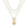 thumbnail image 1 of IEFSHINY Layered Gold Initial Necklaces for Women Paperclip Link Toggle Clasp Initial Necklaces, 1 of 5