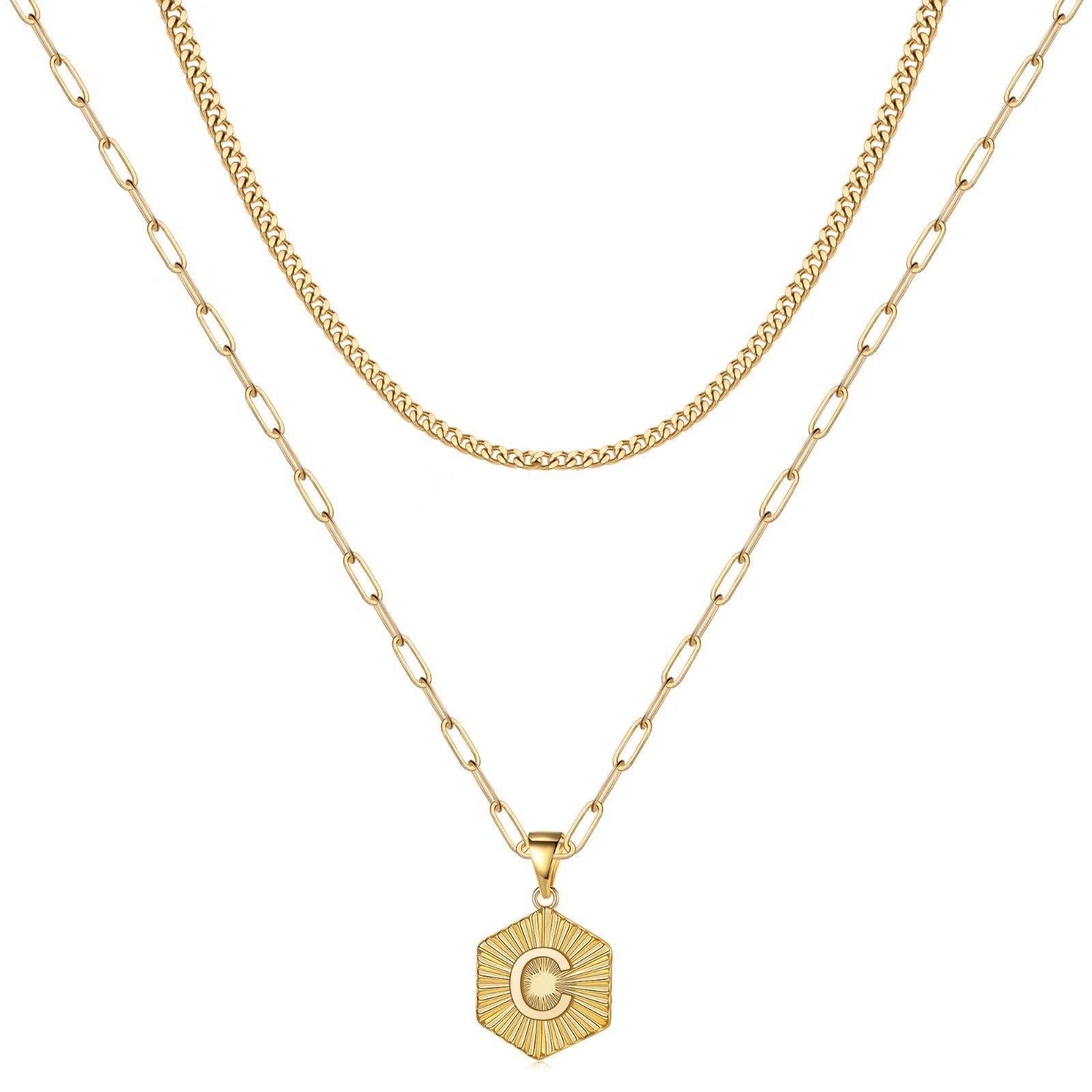Half Chunky Rolo Half Round Paper Clip Gold Chain Necklace in 14K Gold | Fine Jewelry 14K Yellow Gold / 18
