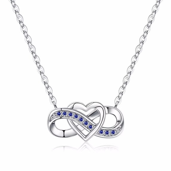 TURANDOSS Love Heart Pendant Necklace for Women 925 Sterling Silver Birthstone Necklace Jewelry Anniversary Valentines Day Gifts for Her