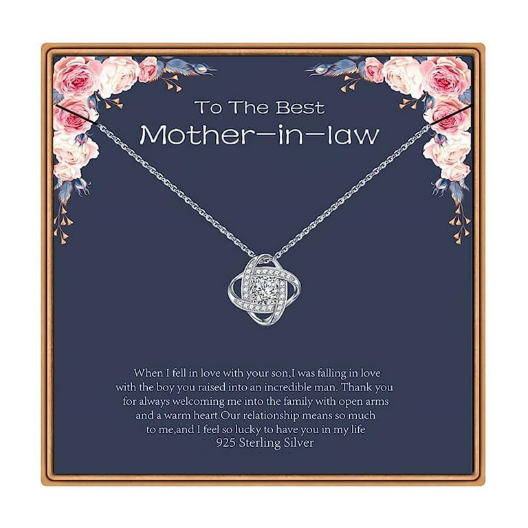 TURANDOSS Mother in Law Gifts Mother in Law Necklace, 925 Sterling