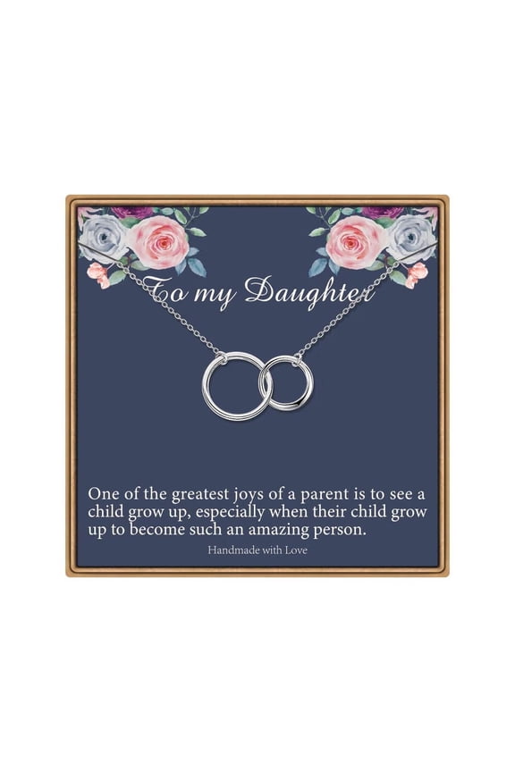 Infinity Circle Necklace Birthday Graduation Gifts for Daughter