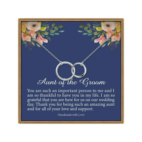 TURANDOSS Necklaces Gifts for Women To The Aunt of the Groom Gifts Necklace 14K Gold Plated Infinity Circle Necklace Gifts for Aunt Jewelry Gifts