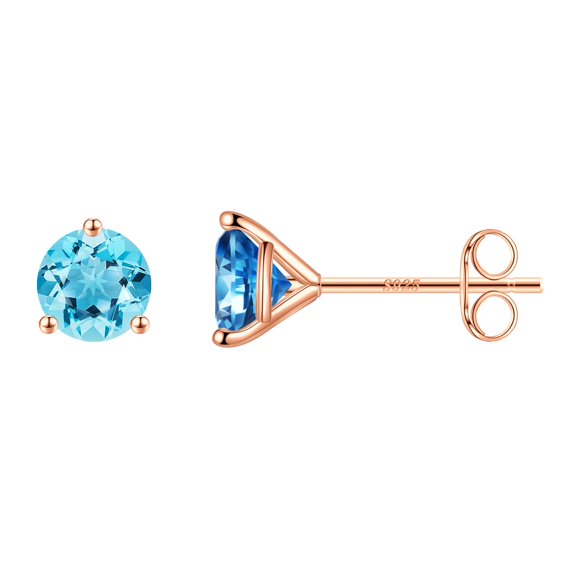 TURANDOSS S925 Sterling Silver Earrings for Women Hypoallergenic Earrings Birthstone Earrings for Women Nickel Free Earrings for Women Gifts for Women Jewelry for Women