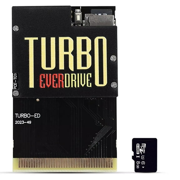 TURBO EVERDRIVE Game Flash Card Cartridge For PC-Engine Turbo GrafX Console 8GB