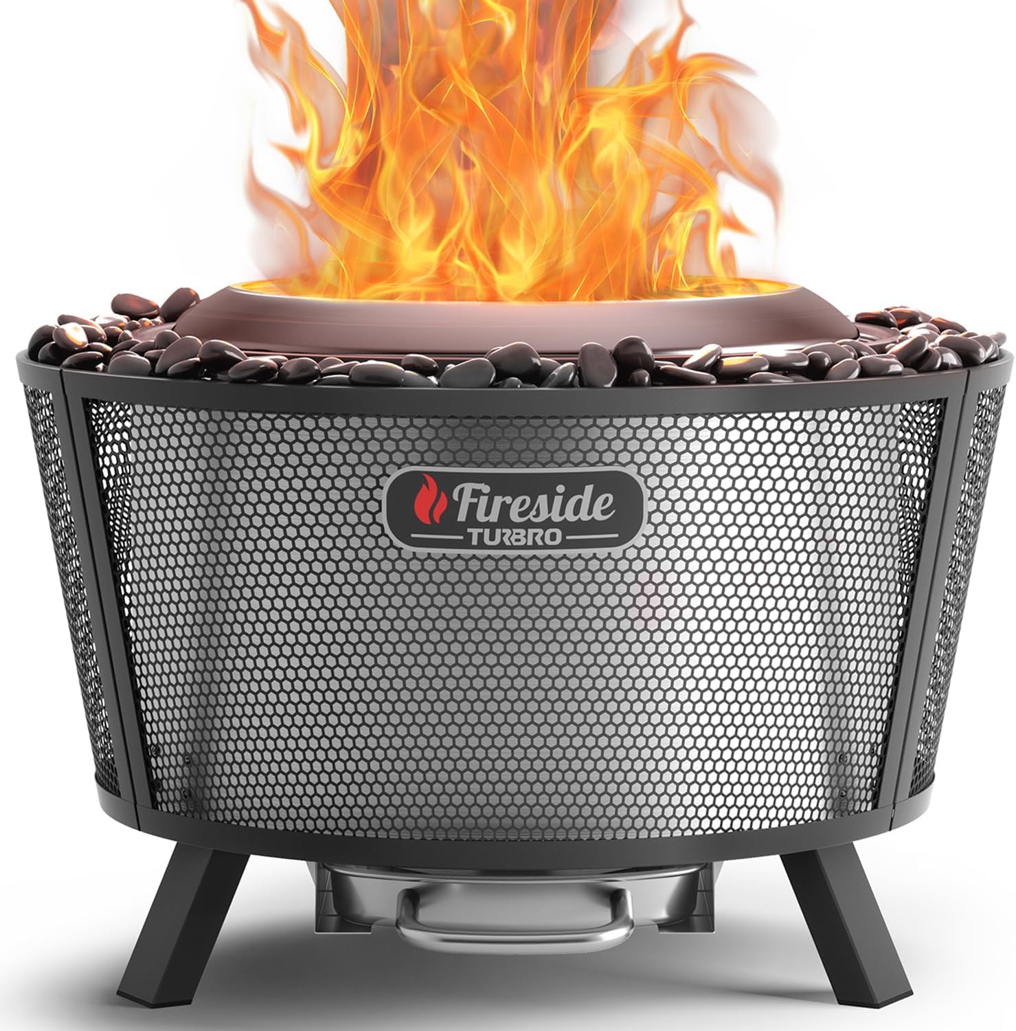 29 Inch Black Stainless Steel Round Smokeless Fire Pit