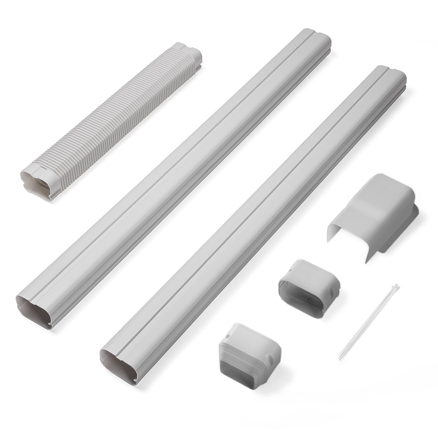 White PVC Line Cover Kit for AC Systems, 3'' W x 7.5' L