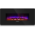 thumbnail image 1 of TURBRO 36 Inch Electric Wall Mounted Fireplace with Alternative Standing Base - Adjustable Flame Effects, Thermostat, Timer, Remote Control, 1400W Heater, 1 of 8