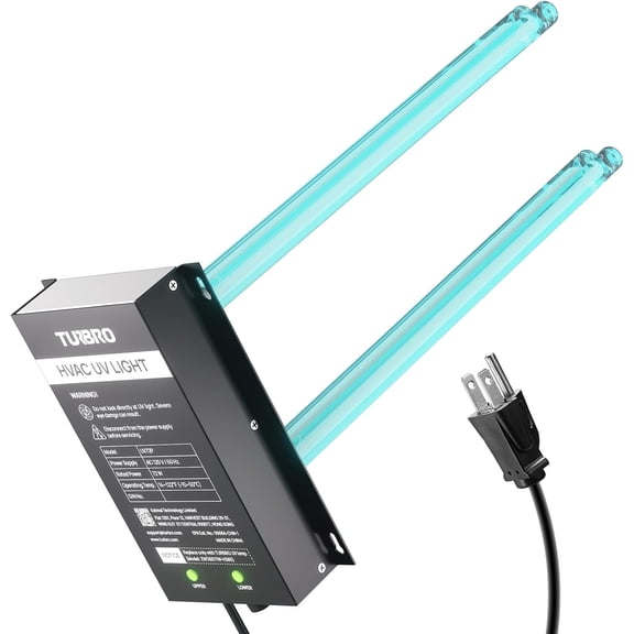 TURBRO 72W HVAC UV Light Kit for Ducted AC UV72P, 72W, 120V, 4-Pin 2G11 base, 15.2in lamp