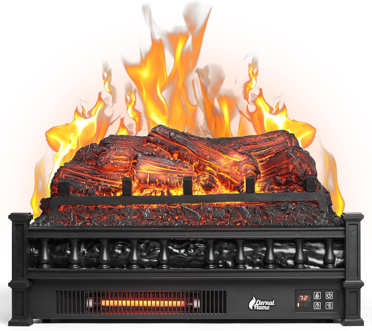 TURBRO Eternal Flame Infrared Electric Fireplace Logs - Thumbnail 2