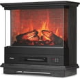 thumbnail image 1 of TURBRO Firelake 27-Inch Electric Fireplace Heater - Freestanding Fireplace with Mantel, No Assembly Required - 7 Adjustable Flame Effects, Overheating Protection, CSA Certified - 1400W, Black Walnut, 1 of 8