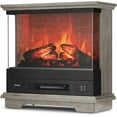 thumbnail image 1 of TURBRO Firelake 27-Inch Electric Fireplace Heater - Freestanding Fireplace with Mantel, No Assembly Required - 7 Adjustable Flame Effects, Overheating Protection, CSA Certified - 1400W, Gray Wash, 1 of 8