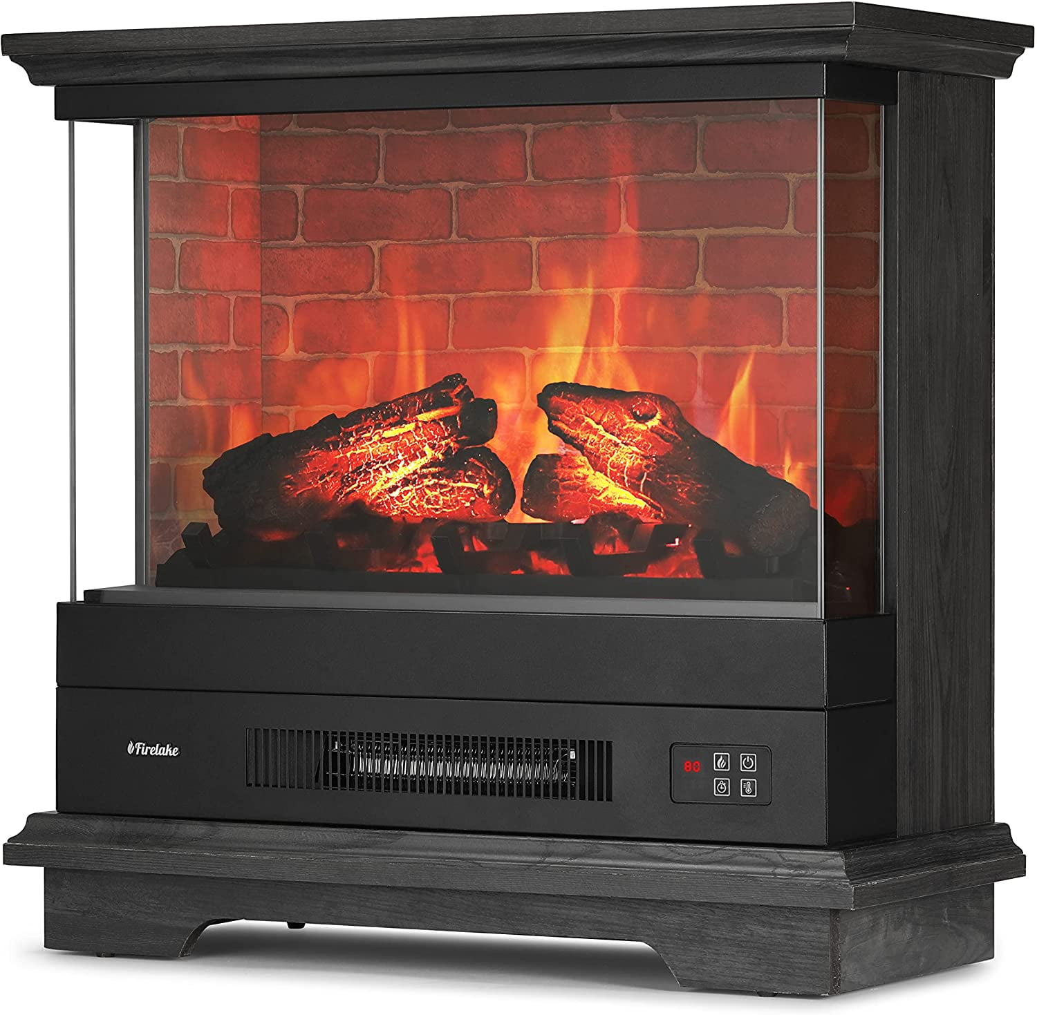TURBRO Firelake 27-Inch Electric Fireplace Heater - Freestanding Fireplace  with Mantel, No Assembly Required - 7 Adjustable Flame Effects, Overheating  Protection, CSA Certified - 1400W, Gray Wash - Walmart.com