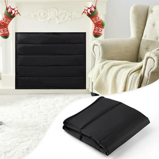 Choice Home Goods Magnetic Fireplace Cover - Cozy Wood Design Fireplace  Draft Blocker - Fire Place Cover for the Living Room - Fireplace Insulation