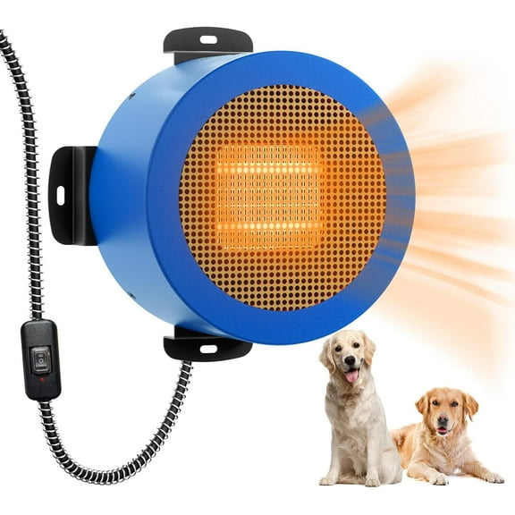 TURBRO Neighborhood Dog House Heater 400W,Wall Mount, 10ft Anti Bite Cord, Waterproof Control, Overheat Protection, Electric Warmer for Hound Kennel Cat Cage Chicken Coop Rabbit Hutch, UL Test Passed