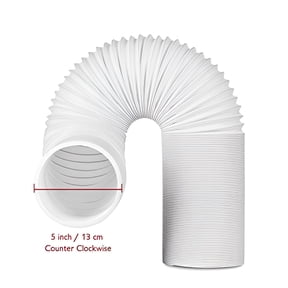 TURBRO Polypropylene 5 Inch, 78 Inch L Air Conditioner Exhaust Duct Temperature Range 14-122