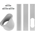 thumbnail image 1 of TURBRO Portable Air Conditioner Window Vent Kit, Window Slide Kit Plate for Portable Air Conditioner, Adjustable Length Portable AC Vent Kit for Exhaust Hose of 6 Inch, 1 of 7