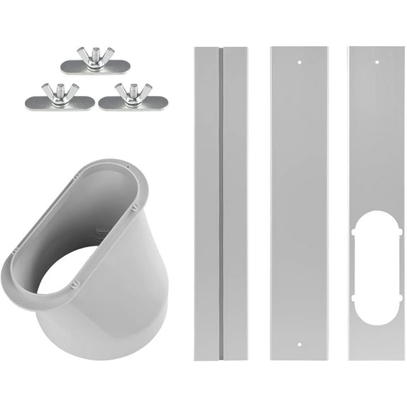 TURBRO Portable Air Conditioner Window Vent Kit, Window Slide Kit Plate for Portable Air Conditioner, Adjustable Length Portable AC Vent Kit for Exhaust Hose of 6 Inch