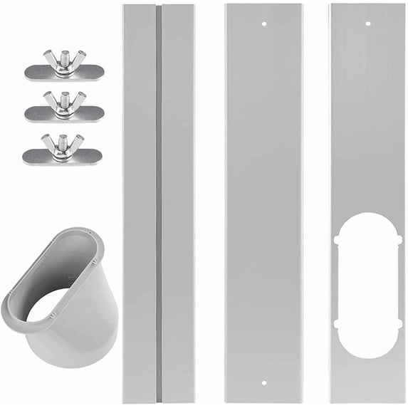 TURBRO Portable Air Conditioner Window Vent Kit, Window Slide Kit Plate for Portable Air Conditioner, Adjustable Length Portable AC Vent Kit for Exhaust Hose of 5 Inch