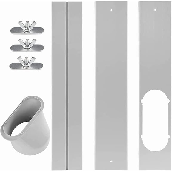 TURBRO Portable Air Conditioner Window Vent Kit, Window Slide Kit Plate for Portable Air Conditioner, Adjustable Length Portable AC Vent Kit for Exhaust Hose of 5 Inch