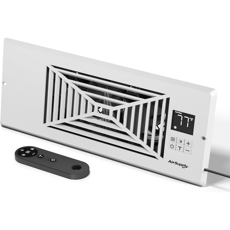 TURBRO Register Booster Fan, Fits 4” x 12” Register Holes