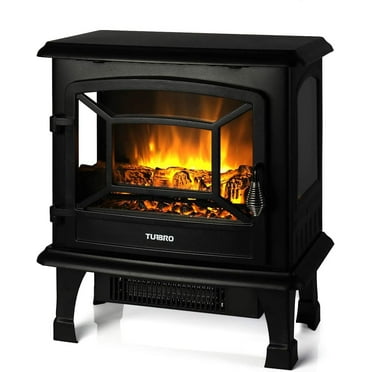 TURBRO Suburbs 20 in. Electric Fireplace Infrared Heater with Crackling Sound, Freestanding Fireplace Stove with Realistic Flame Effect, CSA Certified, Overheating Protection, Easy to Assemble, 1400W