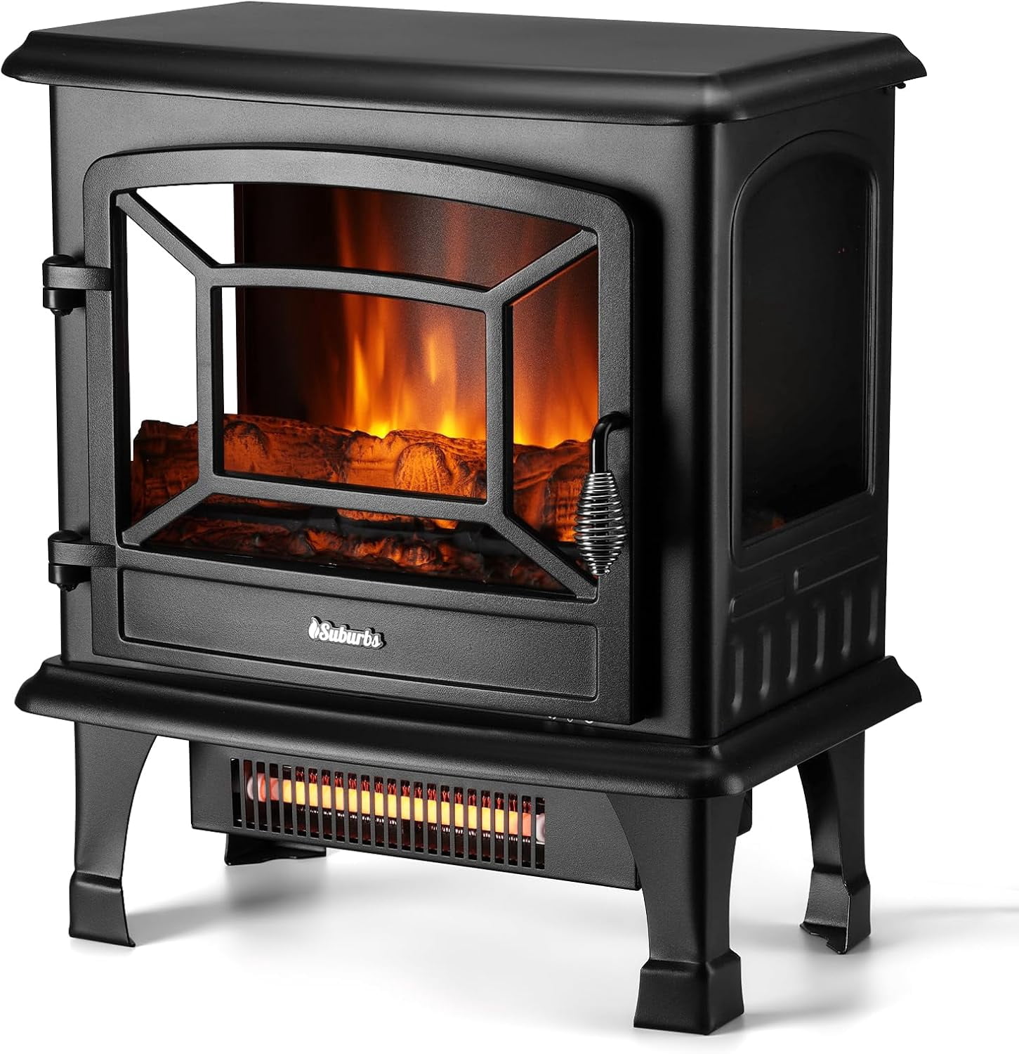 TURBRO Suburbs TS17 Compact Electric Fireplace Stove, 18” Freestanding