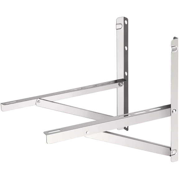 TURBRO Wall Mount Bracket for Mini Split Ductless Air Conditioner Heat Pump System, Foldable Stainless Steel Stand, Support Condenser up to 350 lbs (7,000-36,000 BTU), 1 Pair