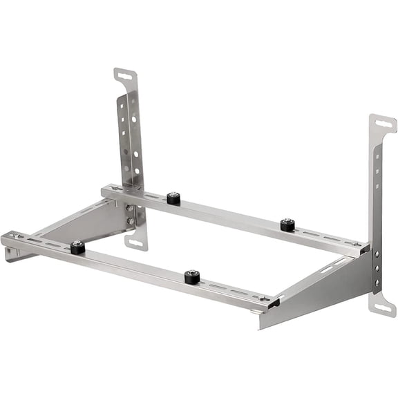 TURBRO Wall Mount Stand for Mini Split Ductless Air Conditioner Heat Pump System, Sturdy Stainless Steel Bracket w/Dual Cross-Bars, Support Condenser up to 550 lbs (7,000 - 24,000 BTU)
