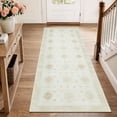 thumbnail image 1 of TURCURNO 2x6 Runner Rug, Vintage Boho Washable Kitchen Runner Rug Distressed Rug Indoor Retro Carpet for Hallway Entryway Bedroom, Low Pile Non Slip Indoor Rug, Beige, 1 of 11