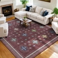 thumbnail image 1 of TURCURNO Boho Distressed 10x14 Large Area Rugs for Bedroom, Low Pile Non-Slip Washable Indoor Rug for Dining Room Office, 1 of 11