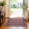thumbnail image 1 of TURCURNO 2x3 Vintage Red Small Area Rugs, Boho Distressed Low Pile Non-Slip Washable Indoor Carpet for Entrance Bedroom Bathroom, 1 of 11