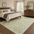 thumbnail image 1 of TURCURNO Washable Bedroom Rugs 5x7 Botanical Willow Leaf Print Cream Green Area Rugs for Living Room Non Slip Soft Low Pile Neutral Boho Farmhouse Rugs, 1 of 10