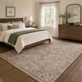 thumbnail image 1 of TURCURNO Non Slip 5x7 Area Rug Living Room Foldable Rug,Soft Vintage Willow Leaf Cream Brown Area Rugs for Bedroom Neutral Boho Farmhouse Washable Rugs, 1 of 10