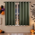 thumbnail image 1 of TURCURNO Light Filtering Linen Curtains for Bedroom Dining Room,Soft Fabric Bronze Grommet Semi Sheer Privacy Drapes 2 Panels,Olive Green,52"x45", 1 of 11