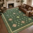thumbnail image 1 of TURCURNO Non-Slip 6x9 Area Rugs for Bedroom,Vintage Geometric Star Medallions Rug Eclectic Home Decor,Washable Traditional Low Pile Mats,Olive Green, 1 of 10