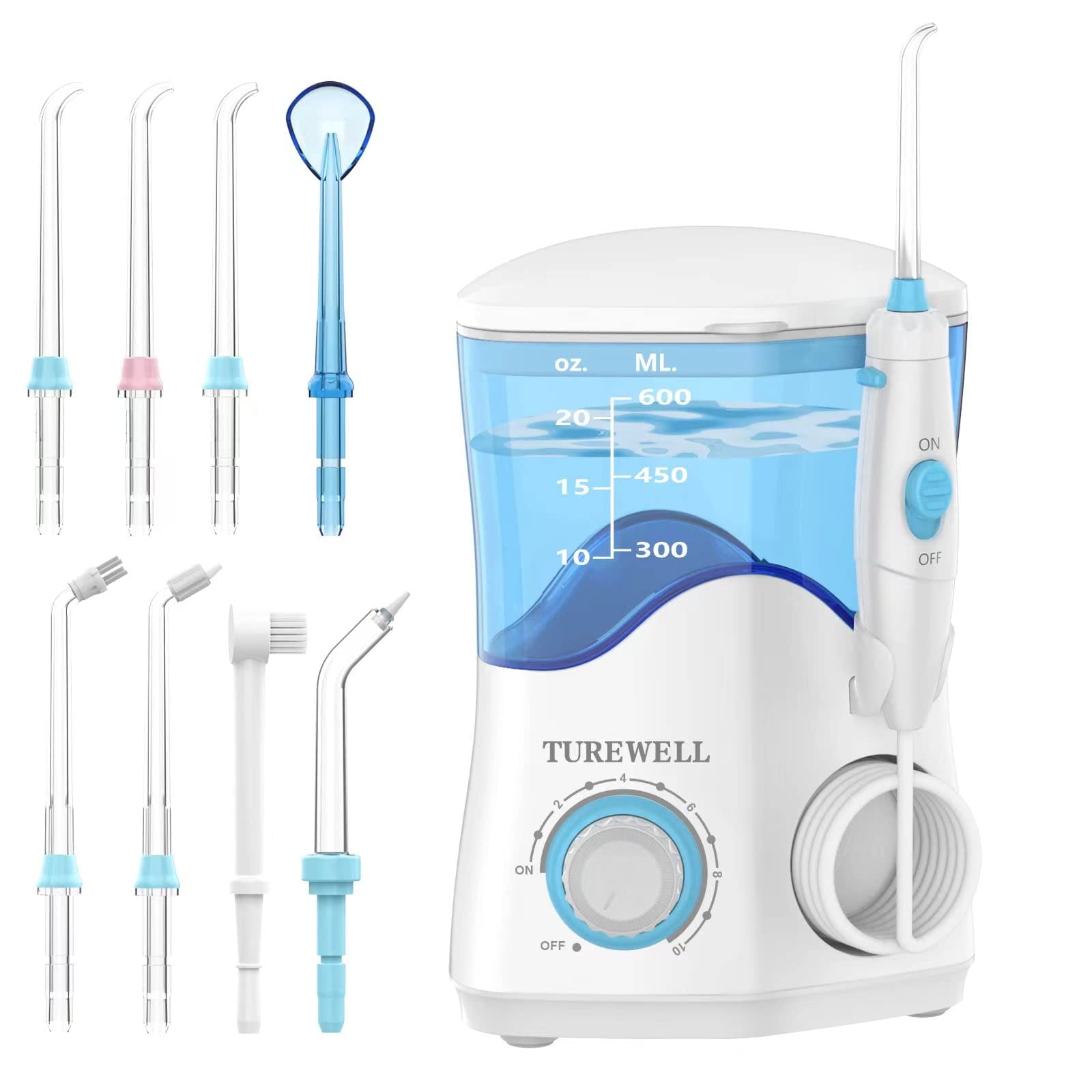 TUREWELL Water Dental Flosser STF9 for Teeth/Braces, Water Teeth