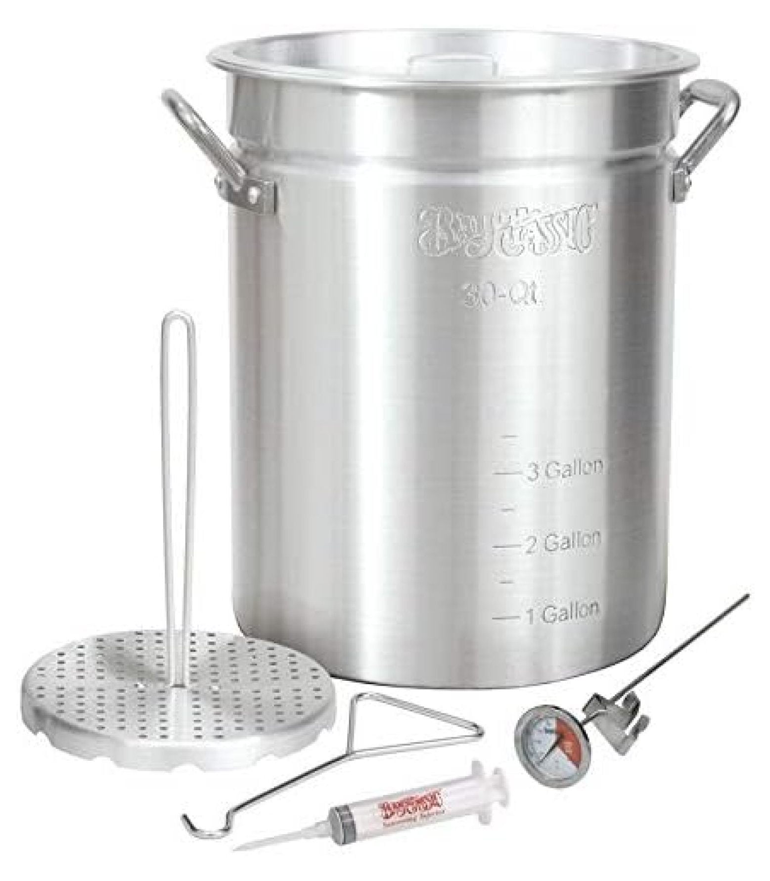 Bayou Classic 30 Qt Silver Aluminum Turkey Fryer Kit