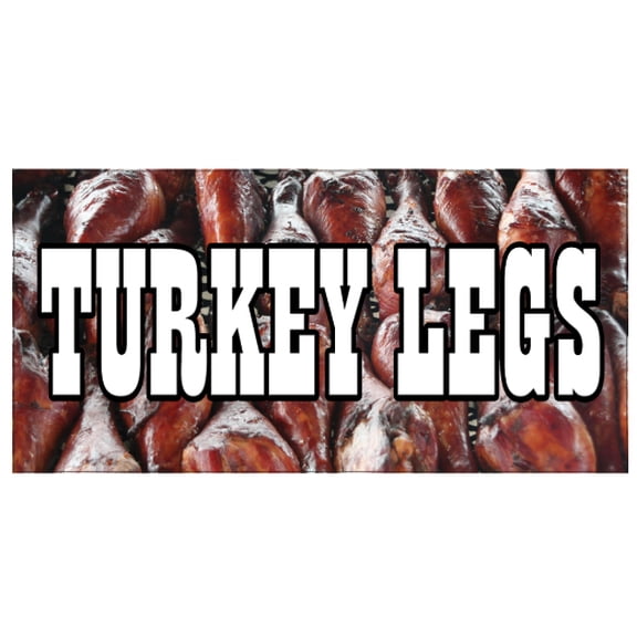 TURKEY LEGS Concession Decal smoked grilled leg signs