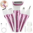 thumbnail image 1 of TURKIO 5-in-1 Rechargeable Cordless Electric Razor for Women, Trimmer for Women with Face, Nose, Eyebrow, Arms, Armpit, Legs, Rose Pink, 1 of 8