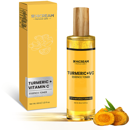 TURMERIC+VC essence Toner for Face | All Skin Types | Pore Refining and Hydrating Facial Astringent Toner | 3.21 Fl Oz