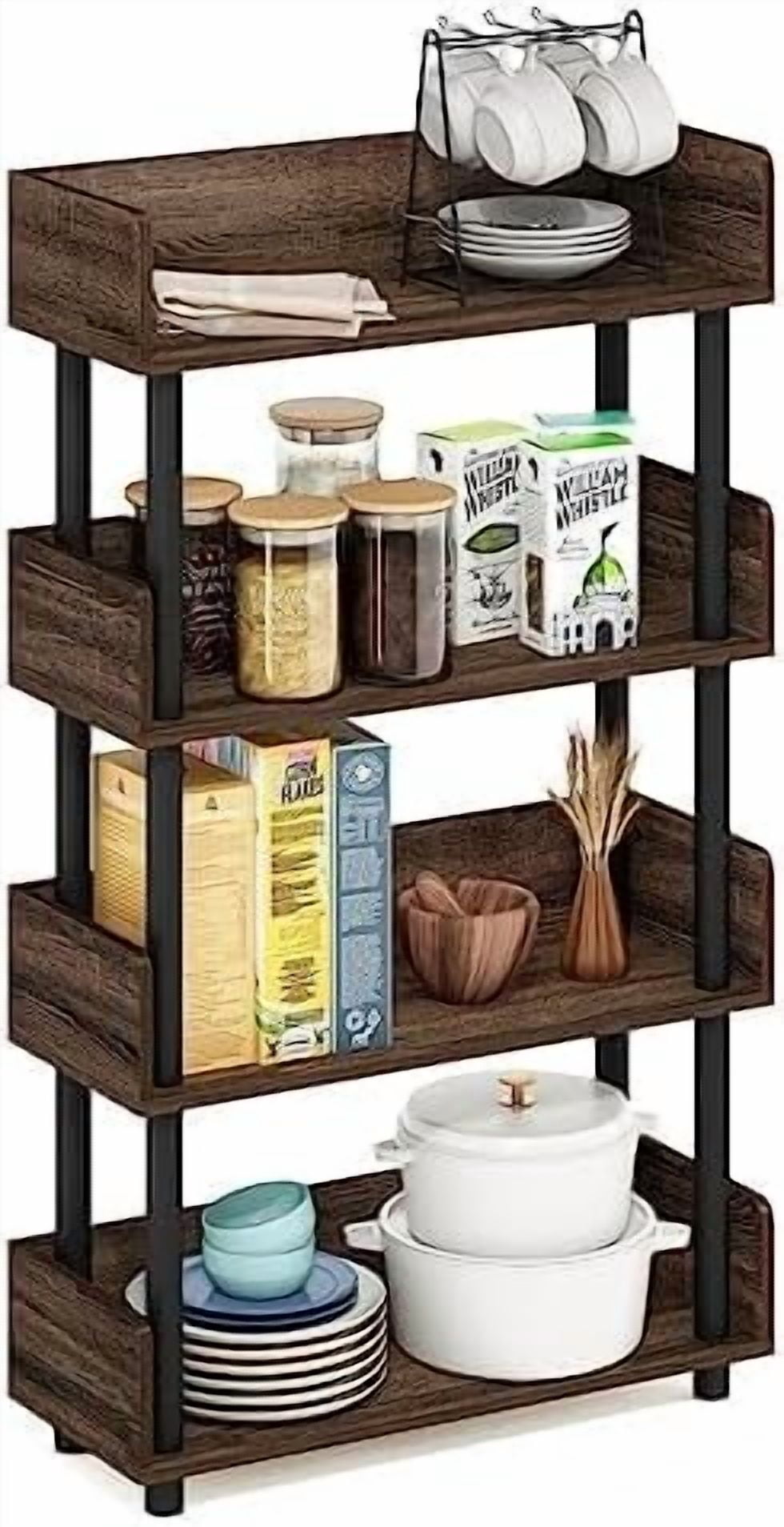 TURN-N-TUBE 4-Tier Display Shelf, Storage Shelves, Book Shelf, Open ...