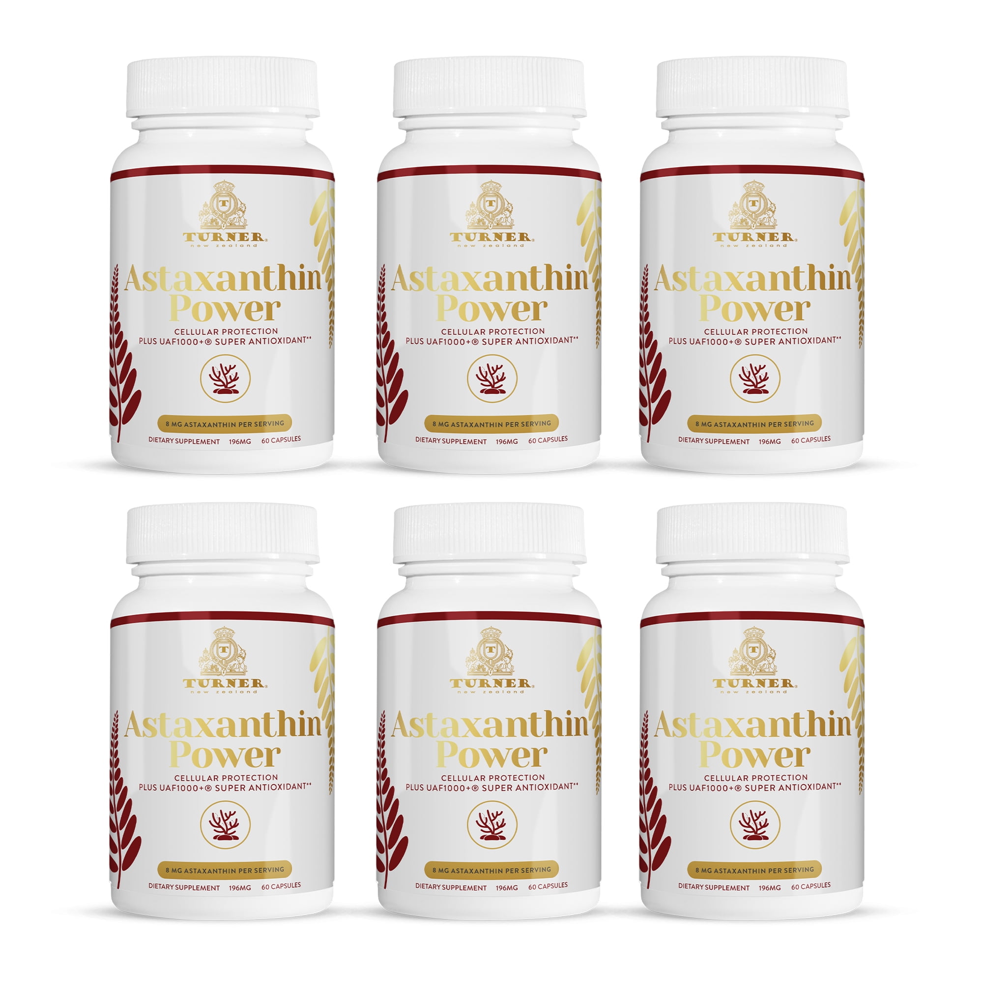 TURNER New Zealand Astaxanthin 6mg Muscle Recovery Supplement, 360 Capsules